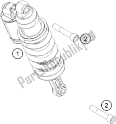 Alle onderdelen voor de Schokdemper van de KTM 1290 Superduke R White 17 EU 2017