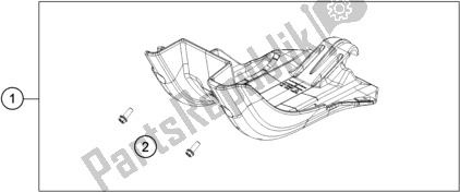 All parts for the Engine Guard of the KTM 150 EXC TPI EU 2020