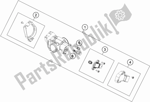 All parts for the Throttle Body of the KTM 150 EXC TPI EU 2021