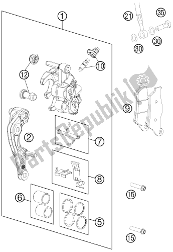 All parts for the Break Caliper Front of the KTM 150 SX EU 2017