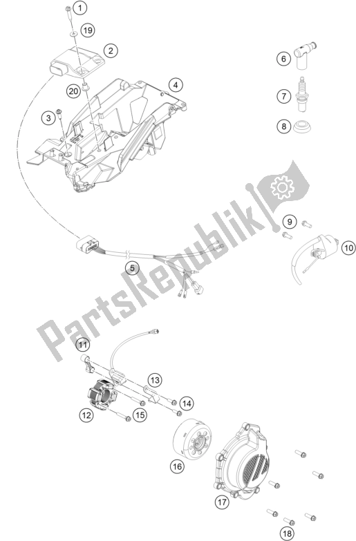 All parts for the Ignition System of the KTM 150 SX EU 2017