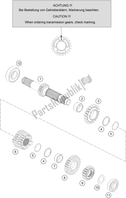 Toutes les pièces pour le Transmission I - Arbre Principal du KTM 150 SX EU 2017