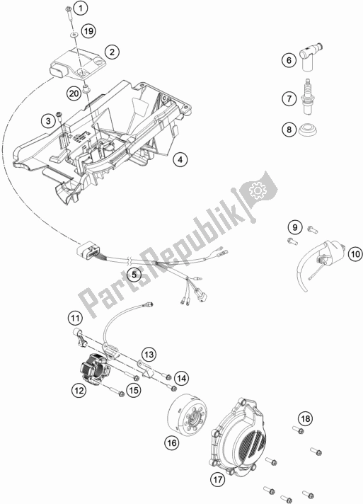 Todas las partes para Sistema De Encendido de KTM 150 SX EU 2019