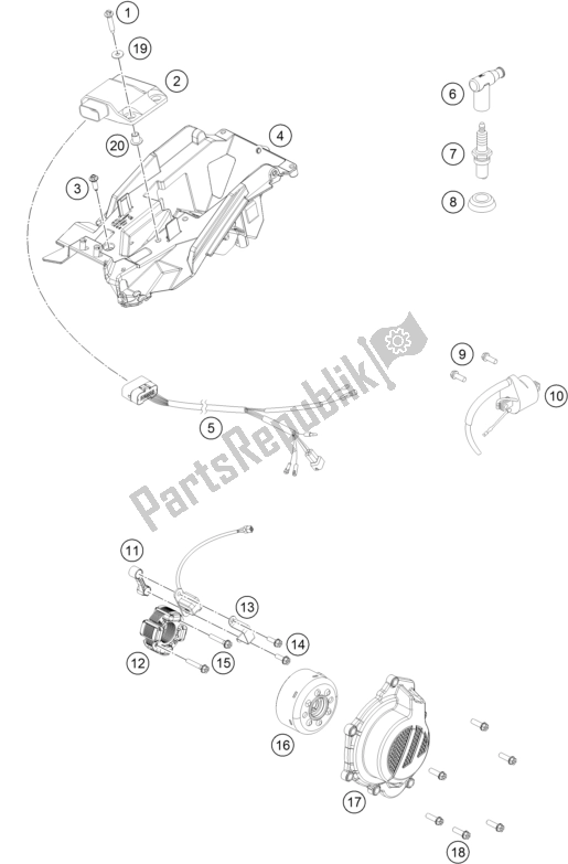 Toutes les pièces pour le Système De Mise à Feu du KTM 150 SX US 2017