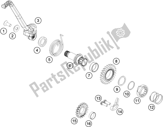 Toutes les pièces pour le Démarreur Au Pied du KTM 150 SX US 2018