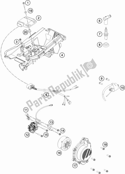 Todas las partes para Sistema De Encendido de KTM 150 SX US 2020