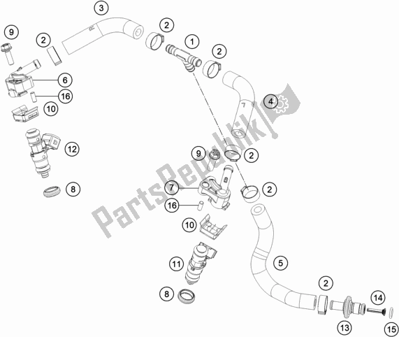 Tutte le parti per il Fuel Distributor del KTM 150 XC-W TPI US 2020