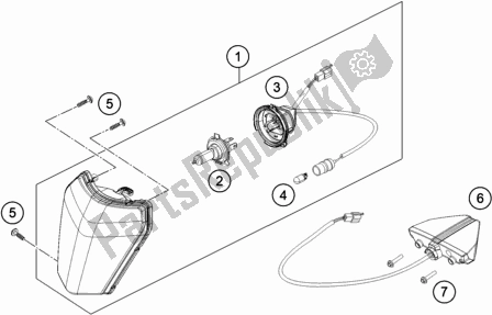 All parts for the Lighting System of the KTM 150 XC-W TPI US 2021