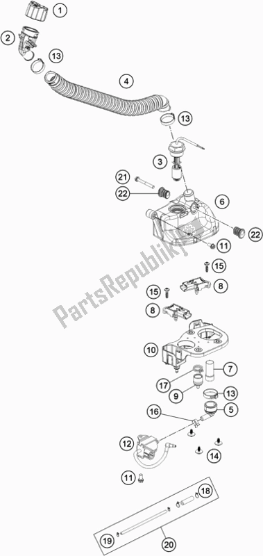 All parts for the Lubricating System of the KTM 150 XC-W TPI US 2021