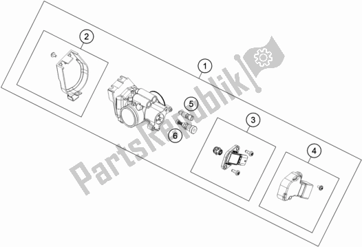 All parts for the Throttle Body of the KTM 150 XC-W TPI US 2021