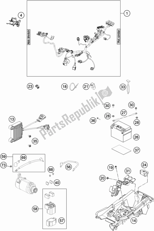 All parts for the Wiring Harness of the KTM 150 XC-W TPI US 2021