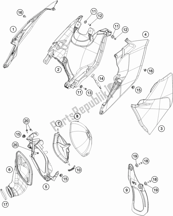 Tutte le parti per il Filtro Dell'aria del KTM 150 XC-W US 2017