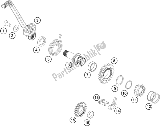 Todas las partes para Iniciador de KTM 150 XC-W US 2017