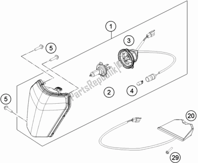 Alle onderdelen voor de Verlichtingssysteem van de KTM 150 XC-W US 2018