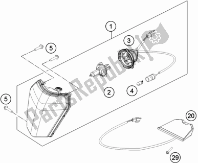 All parts for the Lighting System of the KTM 150 XC-W US 2019