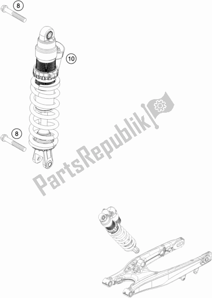 Todas las partes para Amortiguador de KTM 150 XC-W US 2019