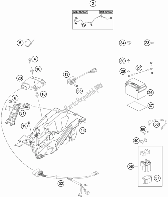 Todas las partes para Arnés De Cableado de KTM 150 XC-W US 2019