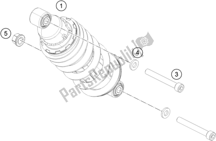 Tutte le parti per il Ammortizzatore del KTM 200 Duke,orange W/O Abs-ckd 17 2017