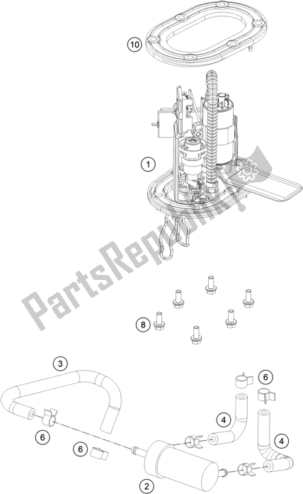 Todas las partes para Bomba De Combustible de KTM 200 Duke,orange W/O Abs-ckd 2018