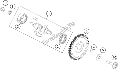 Toutes les pièces pour le Arbre D'équilibrage du KTM 200 Duke,orange,w/o Abs-ckd 2019