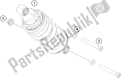 Toutes les pièces pour le Amortisseur du KTM 200 Duke,orange,w/o Abs-ckd 2019