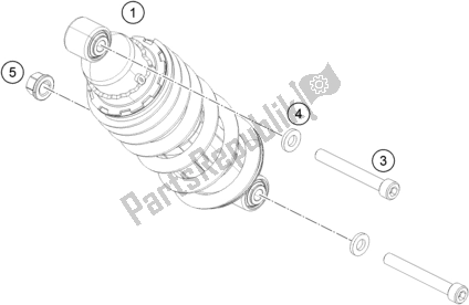 Todas las partes para Amortiguador de KTM 200 Duke,white W/O Abs-ckd 18 2017