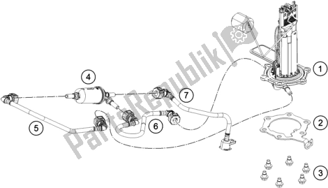 Tutte le parti per il Pompa Di Benzina del KTM 250 Duke,orange,w/o Abs-b. D. 2019