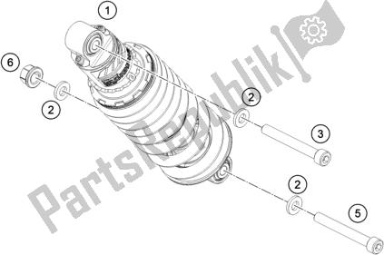 Toutes les pièces pour le Amortisseur du KTM 250 Duke,orange,w/o Abs-b. D. 2019