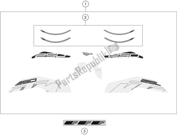 Toutes les pièces pour le Décalque du KTM 250 Duke,orange,w/o Abs-ckd 2019