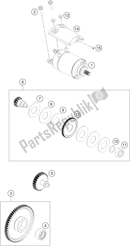 Toutes les pièces pour le Démarreur électrique du KTM 250 Duke,orange,w/o Abs-ckd 2019