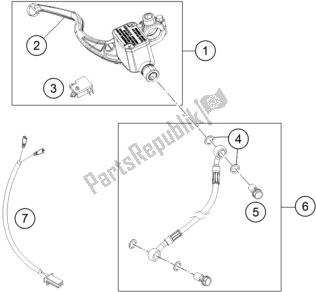 Todas las partes para Front Brake Control de KTM 250 Duke,white,w/o Abs-ckd 2019