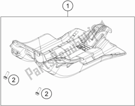 All parts for the Engine Guard of the KTM 250 EXC 2017