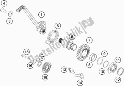 Toutes les pièces pour le Démarreur Au Pied du KTM 250 EXC 2018