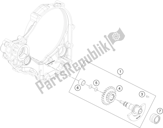 Toutes les pièces pour le Arbre D'équilibrage du KTM 250 Exc-f 2017