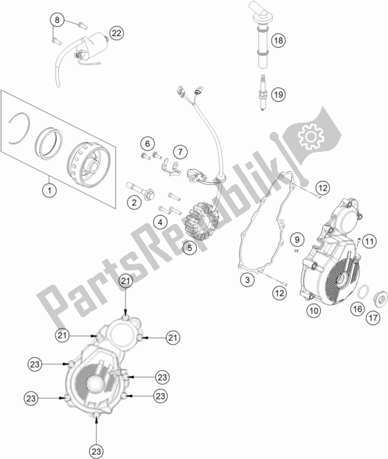 All parts for the Ignition System of the KTM 250 Exc-f 2017