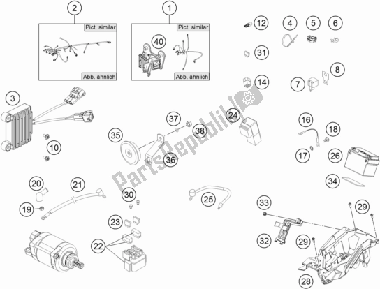 Toutes les pièces pour le Faisceau De Câblage du KTM 250 Exc-f 2017