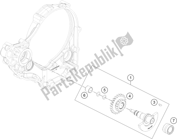 Toutes les pièces pour le Arbre D'équilibrage du KTM 250 Exc-f 2018