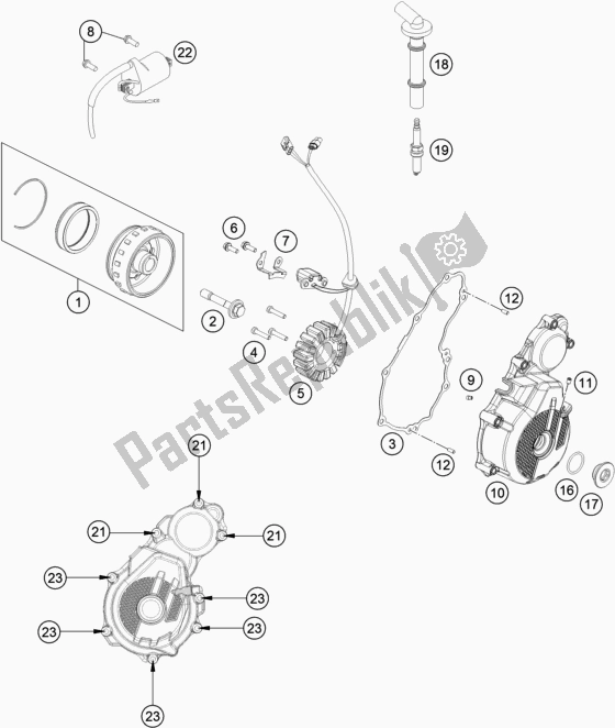 Toutes les pièces pour le Système De Mise à Feu du KTM 250 Exc-f 2018