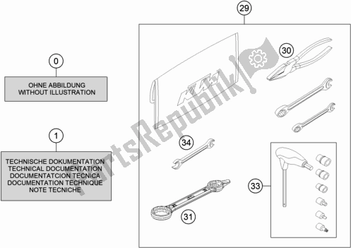 Toutes les pièces pour le Seperate Enclosure du KTM 250 Exc-f 2018