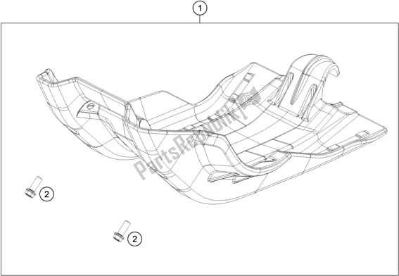 Alle onderdelen voor de Motor Bescherming van de KTM 250 Exc-f 2019