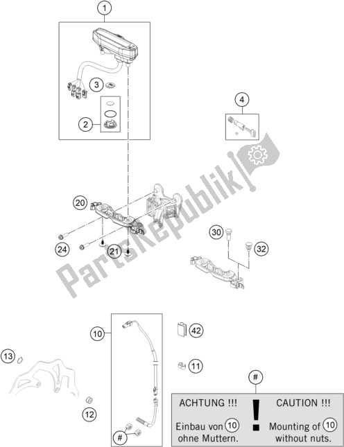 Tutte le parti per il Strumenti / Sistema Di Blocco del KTM 250 Exc-f CKD BR 2019