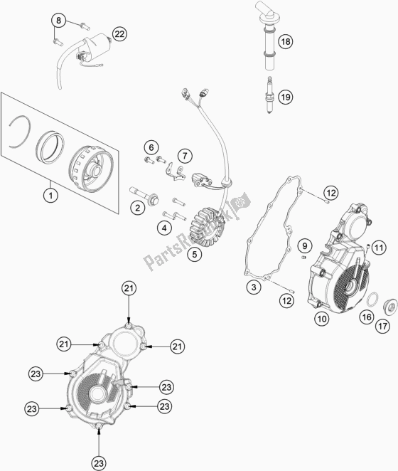 Todas las partes para Sistema De Encendido de KTM 250 Exc-f EU 2018