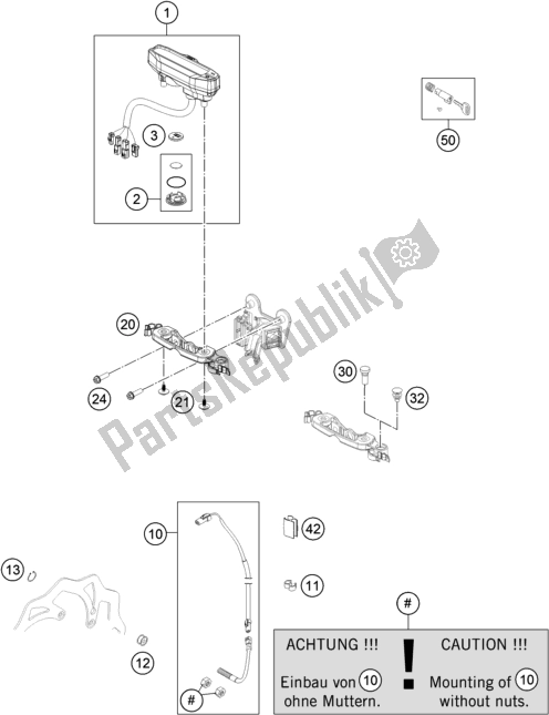 Tutte le parti per il Strumenti / Sistema Di Blocco del KTM 250 Exc-f EU 2018