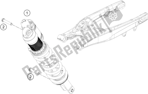 Todas las partes para Amortiguador de KTM 250 Exc-f EU 2018