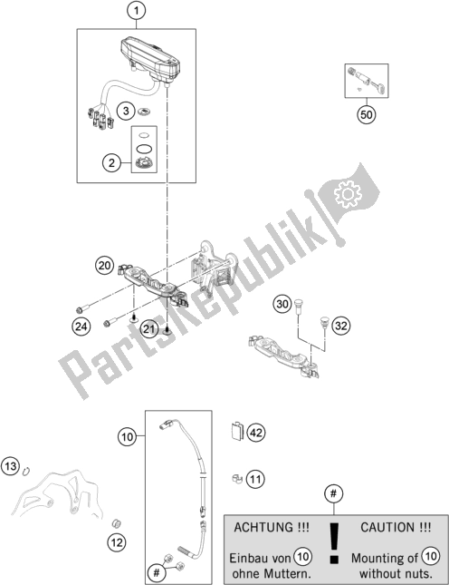 All parts for the Instruments / Lock System of the KTM 250 Exc-f EU 2020