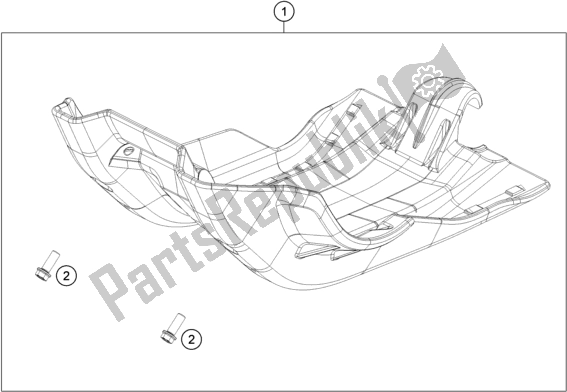 Todas las partes para Protector Del Motor de KTM 250 Exc-f SIX Days EU 2017