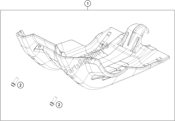 All parts for the Engine Guard of the KTM 250 Exc-f SIX Days EU 2017