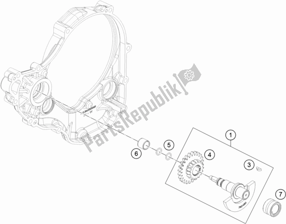 Toutes les pièces pour le Arbre D'équilibrage du KTM 250 Exc-f SIX Days EU 2021