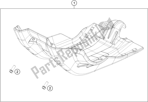 Alle onderdelen voor de Motor Bescherming van de KTM 250 Exc-f SIX Days EU 2021