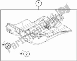 All parts for the Engine Guard of the KTM 250 EXC Six-days EU 2017